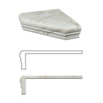 Calacatta Gold Marble Hand-Made Custom Shower Corner Shelf - Honed-Accessories-American Tile Depot