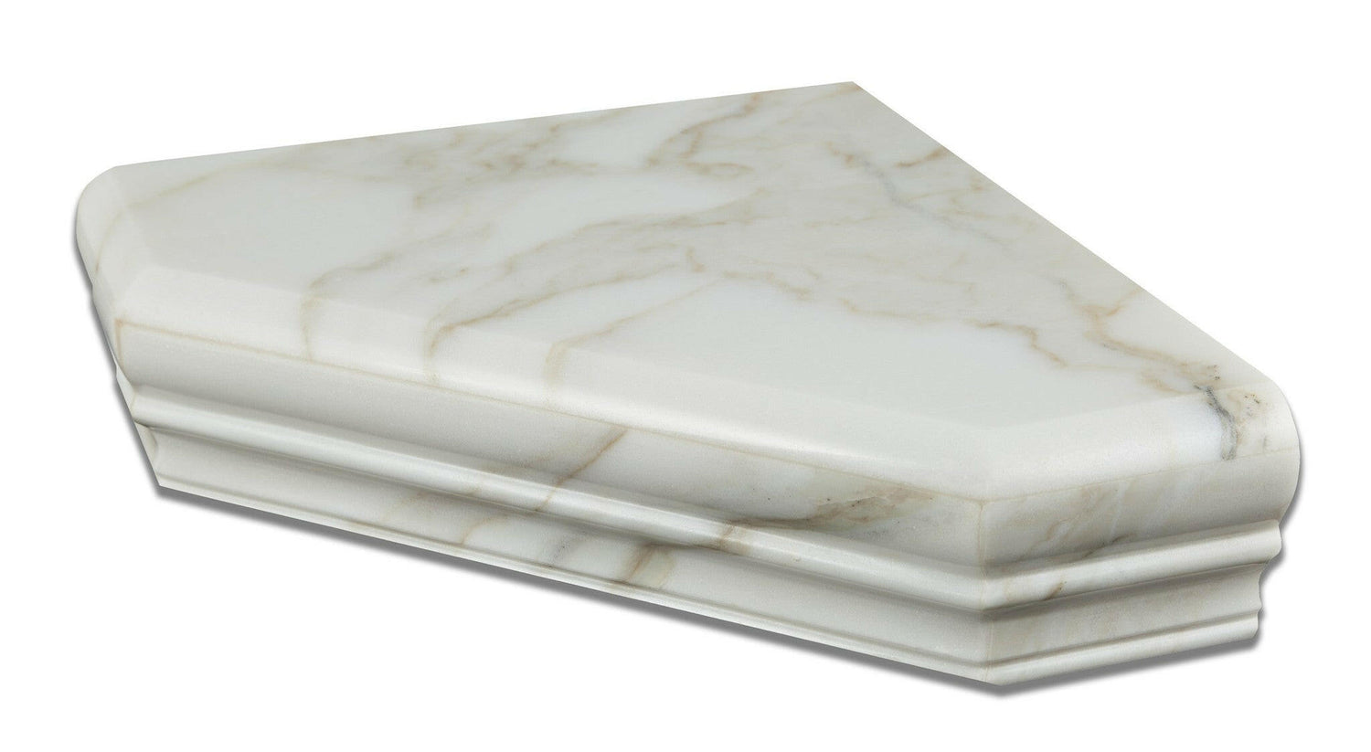 Calacatta Gold Marble Hand-Made Custom Shower Corner Shelf - Polished-Accessories-American Tile Depot