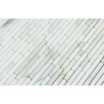 Calacatta Gold Marble Honed Bamboo Sticks Mosaic Tile ( Single Color )-Marble Mosaic-American Tile Depot