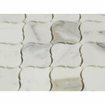 Calacatta Gold Marble Honed Lantern Arabesque Mosaic Tile-Marble Mosaic-American Tile Depot