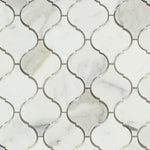 Calacatta Gold Marble Honed Lantern Arabesque Mosaic Tile-Marble Mosaic-American Tile Depot