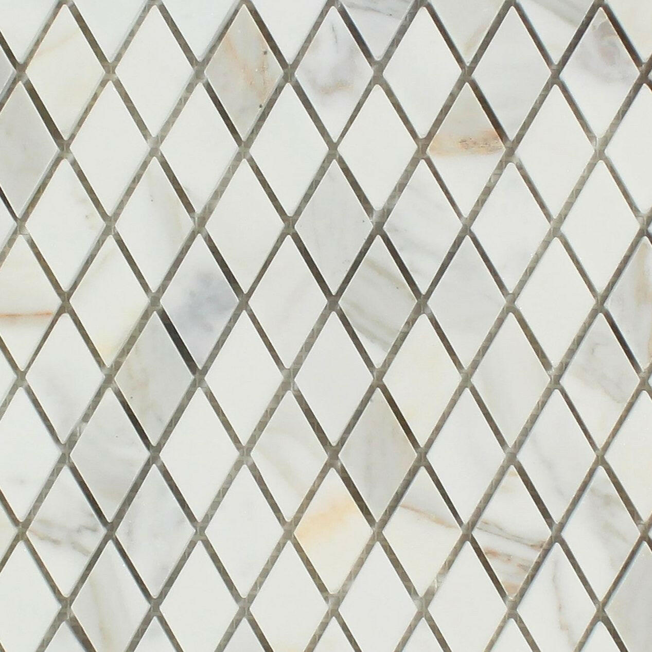 Calacatta Gold Marble Polished 1" Diamond Mosaic Tile-Marble Mosaic-American Tile Depot