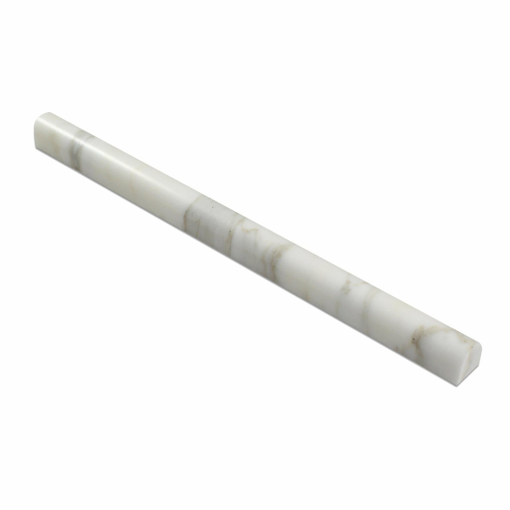 Calacatta Gold Marble Polished 3/4 X 12 Bullnose Liner-Marble Molding/Trim-American Tile Depot