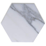 Calacatta Gold Marble Polished 6" Hexagon Tile-Marble Mosaic-American Tile Depot