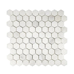 Calacatta Oliva Marble Honed 1" Mini Hexagon Mosaic Tile-Marble Mosaic-American Tile Depot