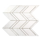 Calacatta Oliva Marble Honed Chevron Mosaic Tile-Marble Mosaic-American Tile Depot