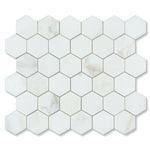 Calacatta Oliva Marble Polished 2" Hexagon Mosaic Tile-Marble Mosaic-American Tile Depot