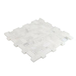 Calacatta Oliva Marble Polished Basketweave Mosaic Tile-Marble Mosaic-American Tile Depot