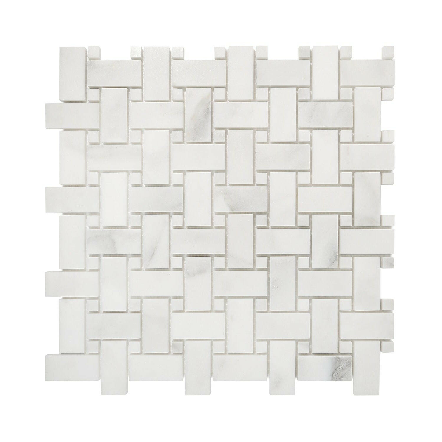 Calacatta Oliva Marble Polished Basketweave Mosaic Tile-Marble Mosaic-American Tile Depot