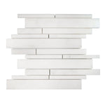 Calacatta Oliva Marble Polished Random Strip Diamond Mosaic Tile-Marble Mosaic-American Tile Depot