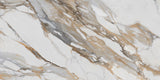 24 X 48 Calacatta Bold Satin Matte Marble Look Porcelain Tile-Porcelain Tile Large Formate-American Tile Depot