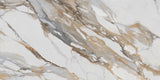 24 X 48 Calacatta Bold Polished Marble Look Porcelain Tile