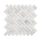 1 X 2 Calacatta Oliva Marble Polished Herringbone Mosaic Tile