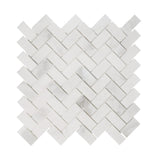 1 X 2 Calacatta Oliva Marble Honed Herringbone Mosaic Tile