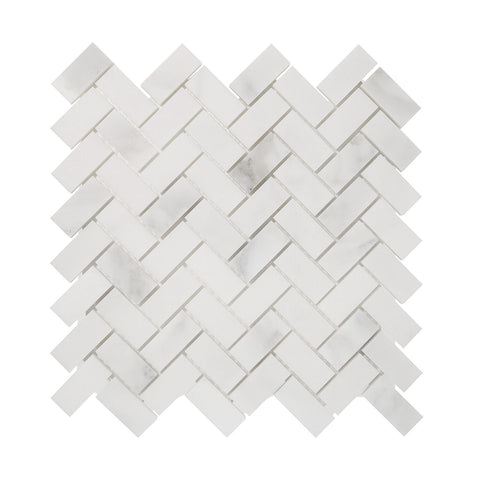 1 X 2 Calacatta Oliva Marble Polished Herringbone Mosaic Tile