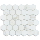 Calacatta Oliva Marble Polished 2" Hexagon Mosaic Tile