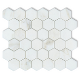 Calacatta Oliva Marble Polished 2" Hexagon Mosaic Tile