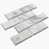 3 X 6 Calacatta Oliva Marble Honed & Beveled Field Tile