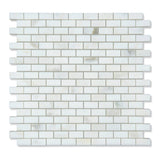 5/8 X 1 1/4 Calacatta Oliva Marble Polished Mini-Brick Mosaic Tile