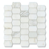 Calacatta Oliva Marble Honed Picket Mosaic Tile
