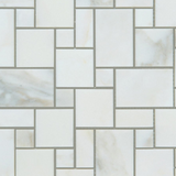 Calacatta Oliva Marble Polished Mini-Versailles Mosaic Tile