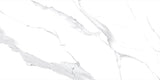 24 X 48 Calacatta White Satin Matte Marble Look Porcelain Tile