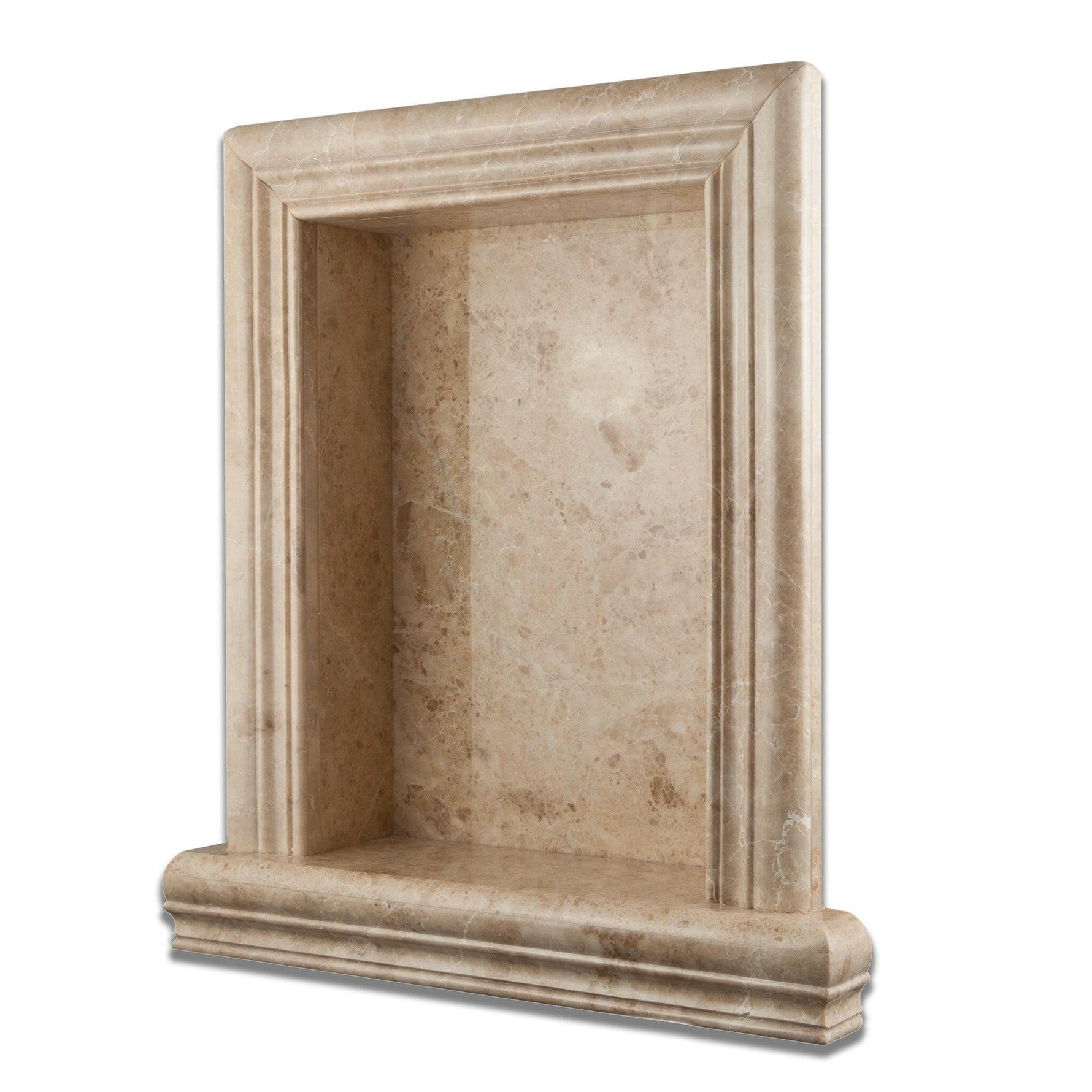 Cappuccino Marble Hand-Made Custom Shampoo Niche / Shelf - LARGE - Polished-Accessories-American Tile Depot