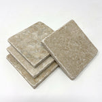 Cappuccino Marble Handmade Coasters - Set of 6-Marble Coasters-American Tile Depot