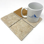 Cappuccino Marble Handmade Coasters - Set of 6-Marble Coasters-American Tile Depot