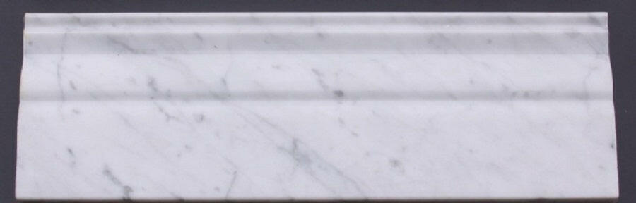 Carrara White Marble 4" Baseboard Trim Molding Polished-Marble Molding/Trim-American Tile Depot