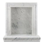 Carrara White Marble Hand-Made Custom Shampoo Niche / Shelf - LARGE - Polished-Accessories-American Tile Depot