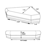 Carrara White Marble Hand-Made Custom Shower Corner Shelf - Honed-Accessories-American Tile Depot