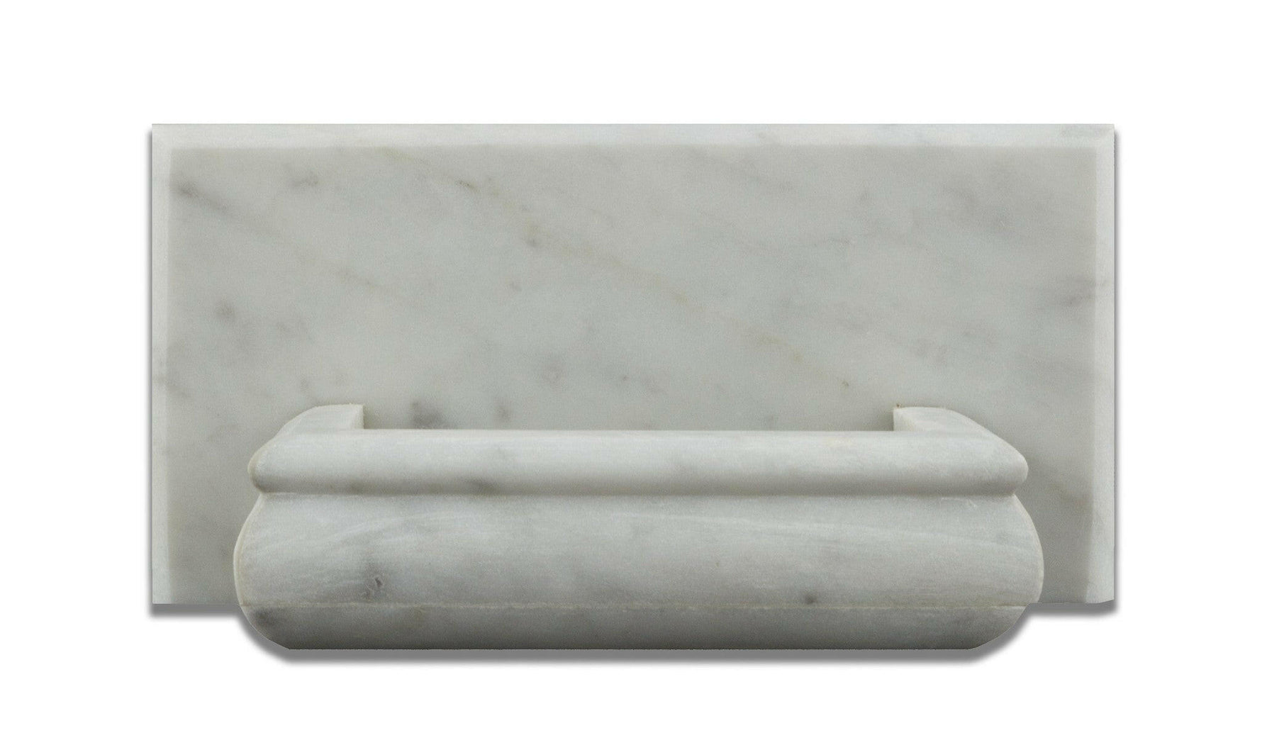 Carrara White Marble Hand-Made Custom Soap Holder - Soap Dish - Honed-Accessories-American Tile Depot