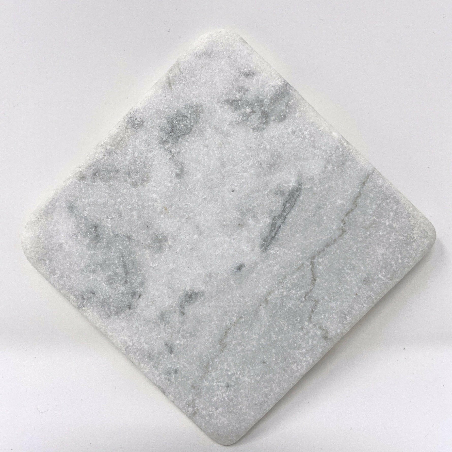 Carrara White Marble Handmade Coasters - Set of 4-Marble Coasters-American Tile Depot