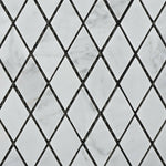 Carrara White Marble Honed 1" Diamond Mosaic Tile-Marble Mosaic-American Tile Depot