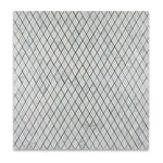 Carrara White Marble Honed 1" Diamond Mosaic Tile-Marble Mosaic-American Tile Depot