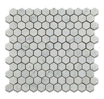 Carrara White Marble Honed 1" Mini Hexagon Mosaic Tile-Marble Mosaic-American Tile Depot