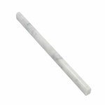 Carrara White Marble Honed 1/2 X 12 Pencil Liner-Marble Molding/Trim-American Tile Depot