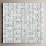 Carrara White Marble Honed 3D Small Bread Mosaic Tile-Marble Mosaic-American Tile Depot