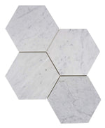 Carrara White Marble Honed 6" Hexagon Tile-Marble Tile-American Tile Depot