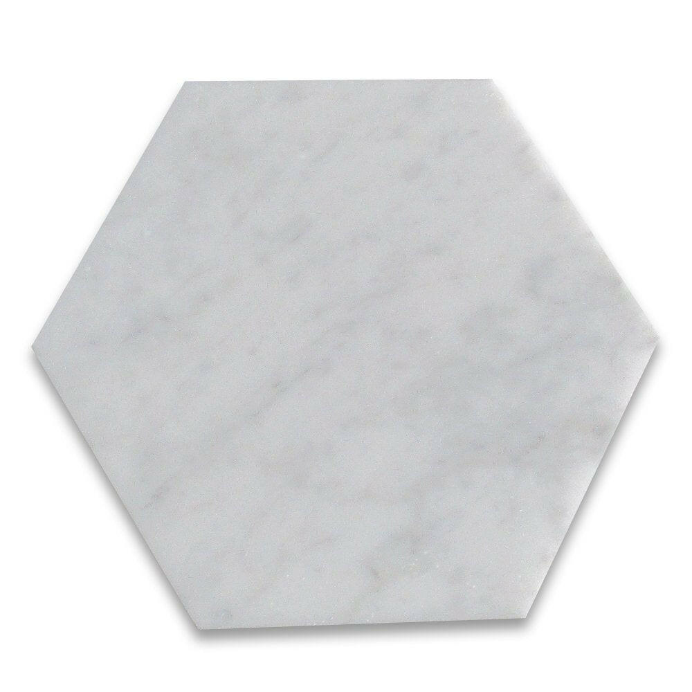 Carrara White Marble Honed 6" Hexagon Tile-Marble Tile-American Tile Depot