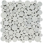 Carrara White Marble Honed Bubbles Mosaic Tile-Marble Mosaic-American Tile Depot