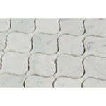 Carrara White Marble Honed Lantern Arabesque Mosaic Tile-Marble Mosaic-American Tile Depot