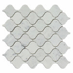 Carrara White Marble Honed Lantern Arabesque Mosaic Tile-Marble Mosaic-American Tile Depot