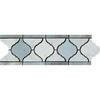 Carrara White Marble Honed Lantern Border w / Blue Gray Dots-Marble Border-American Tile Depot