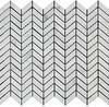 Carrara White Marble Honed Mini Chevron Mosaic Tile-Marble Mosaic-American Tile Depot