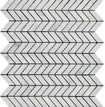 Carrara White Marble Honed Mini Chevron Mosaic Tile-Marble Mosaic-American Tile Depot