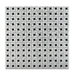 Carrara White Marble Honed Pinwheel Mosaic Tile w/ Black Dots-Marble Mosaic-American Tile Depot