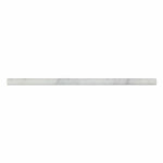 Carrara White Marble Polished 1/2 X 12 Pencil Liner-Marble Molding/Trim-American Tile Depot