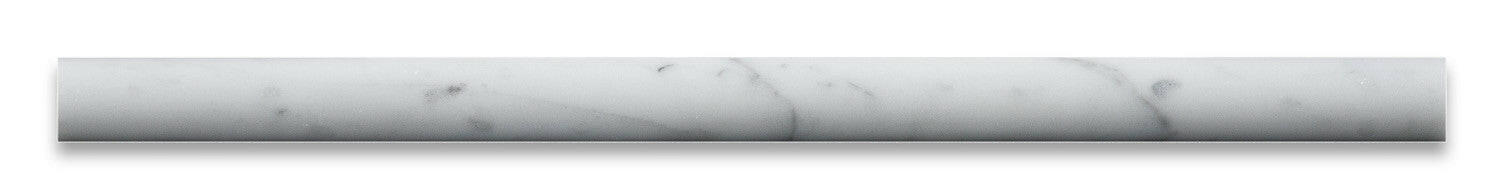 Carrara White Marble Polished 3/4 X 12 Bullnose Liner-Marble Molding/Trim-American Tile Depot